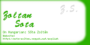 zoltan sota business card